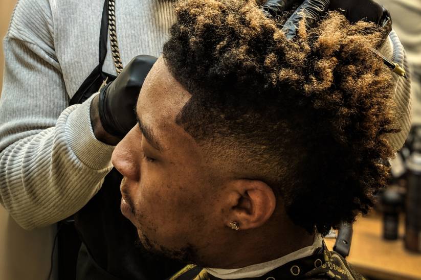 fade haircut with waves