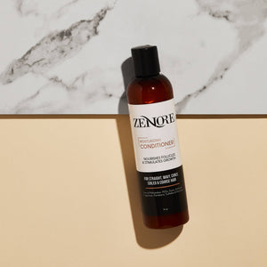 zenore moisturizing conditioner laying on background